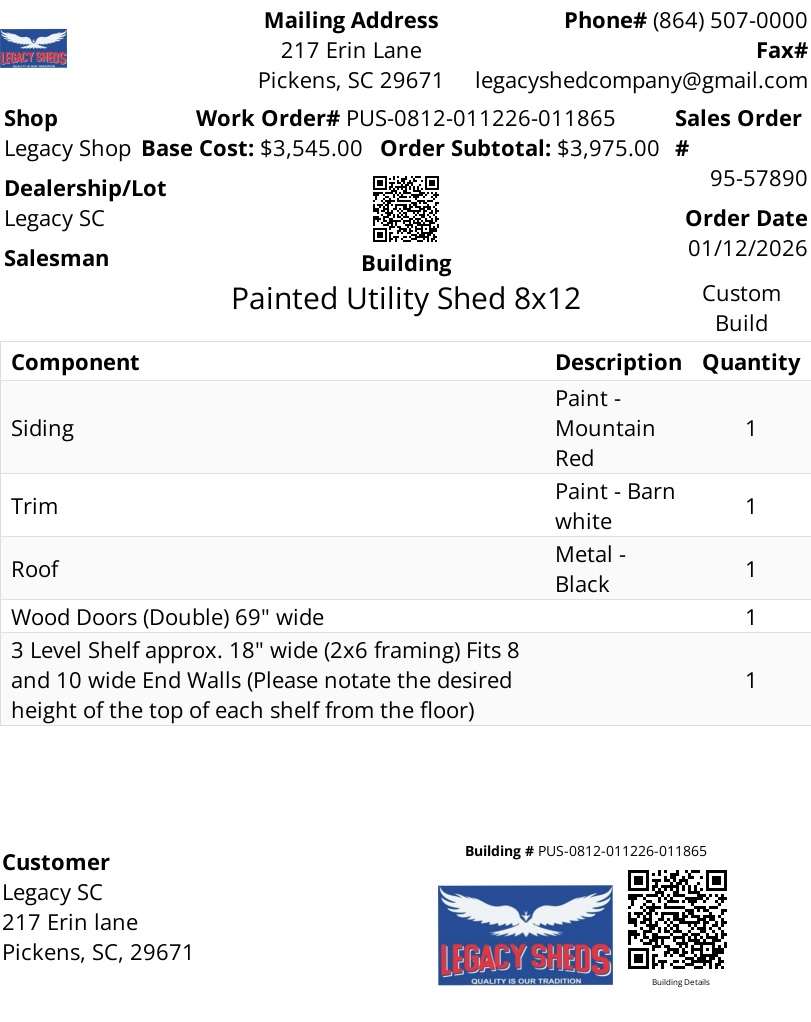 011865 Work Order